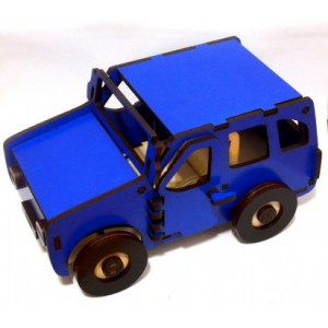 Dřevěné auto modré Nejedlý