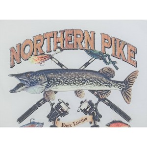 Triko Northern pike-ryba bílá-poslední kus!