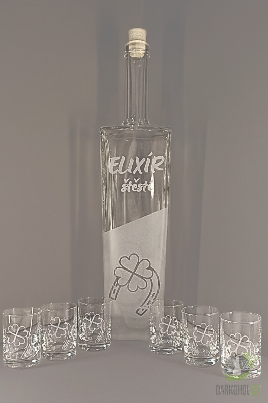 Pískované sklo - Axel +6fa Elixír Šťěstí