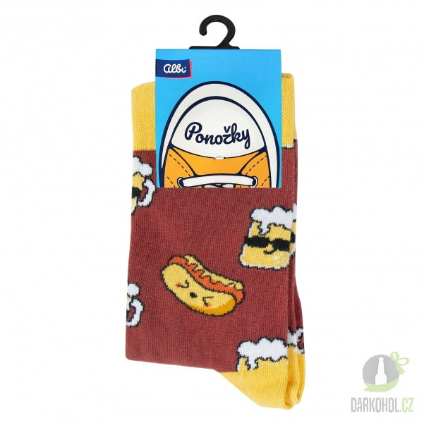 Dárky - Barevné ponožky hot dog