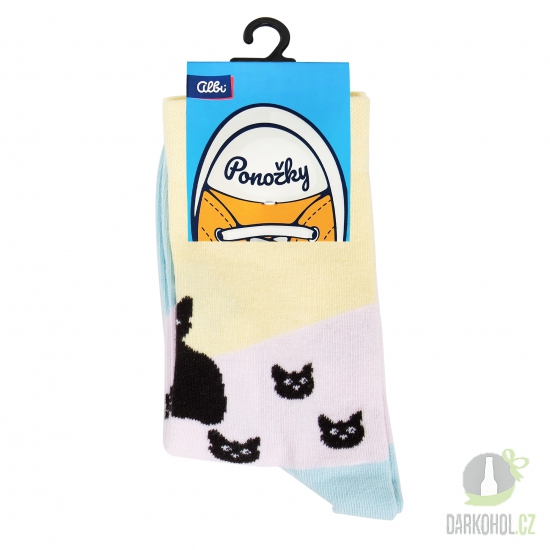 Dárky - Barevné ponožky - Kočky