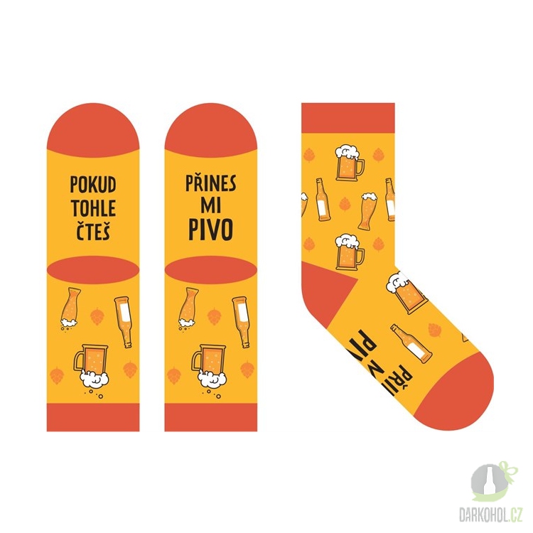 Dárky - Barevné ponožky - Pokud tohle čteš, dones mi pivo