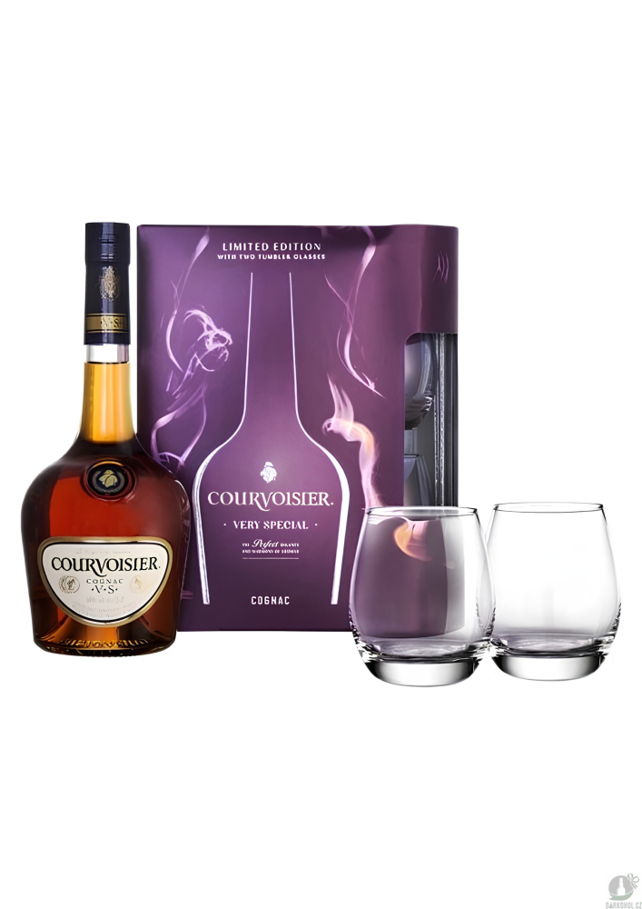 Alkohol - Courvoisier VS 40% 0,7l + 2 skleničky