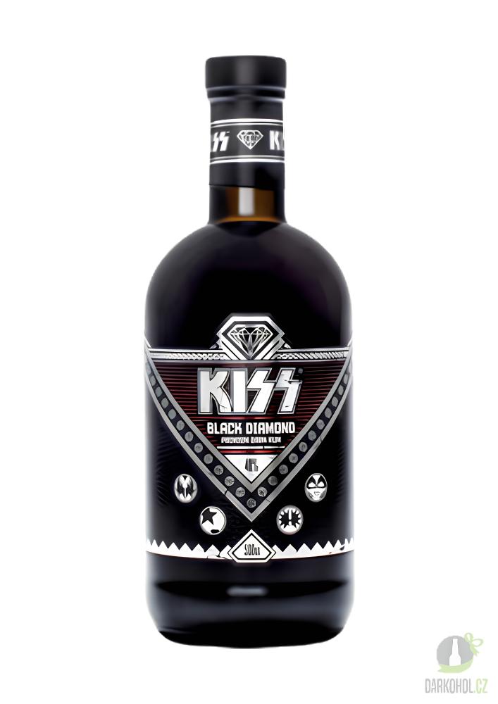 Alkohol - KISS Black Diamond Premium Dark Rum 40% 0,5l