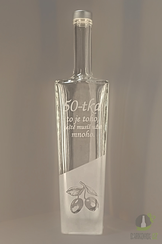 Pískované sklo - Pískovaná láhev Axel - 50 let