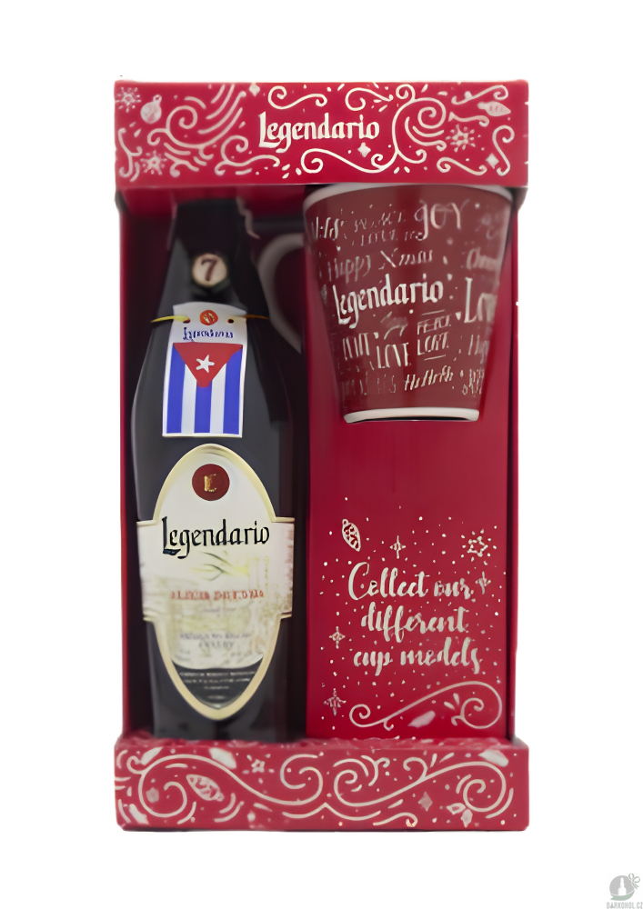 Alkohol - Legendario Añejo 7 Años 34% 0,7 l + hrnek