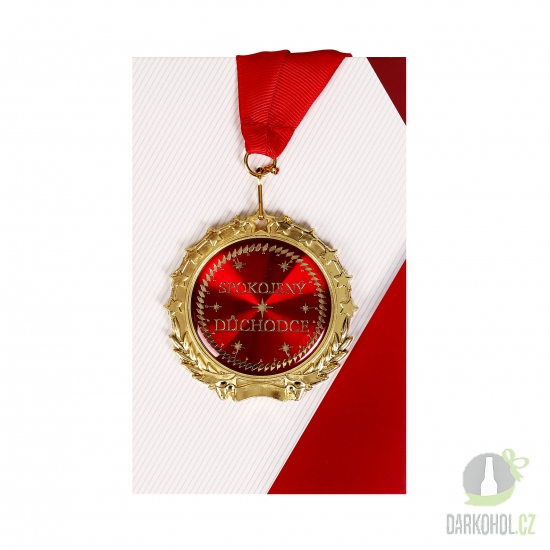 Hlavní kategorie - Medaile Spokojený důchodce - červená