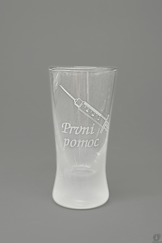 Pískované sklo - Pískovaný panák - První pomoc