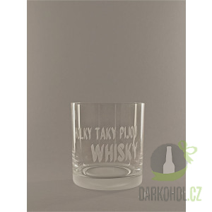 Pískované sklo - Pískovaný panák na whisky - Holky taky pijou whisky