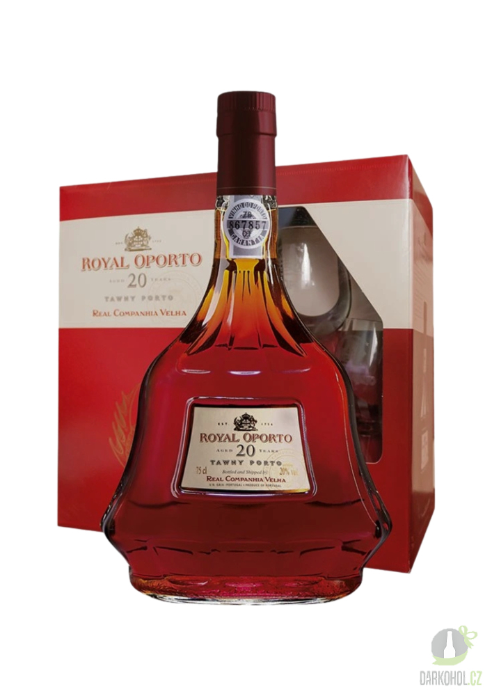 Víno - Royal Oporto 20 Years Old Tawny Port 20% 0,75l + 2 skleničky