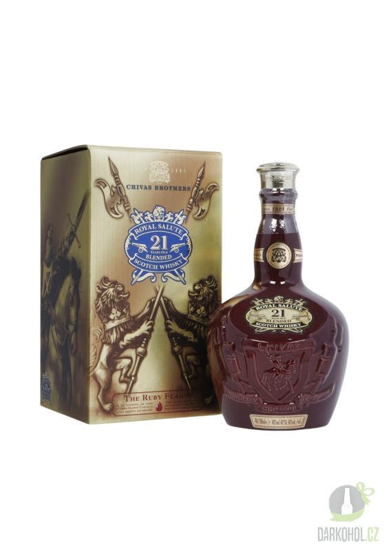 Alkohol - Royal Salute 21y Ruby Flagon 40% 0,7l – Archivní edice (cca 2006)