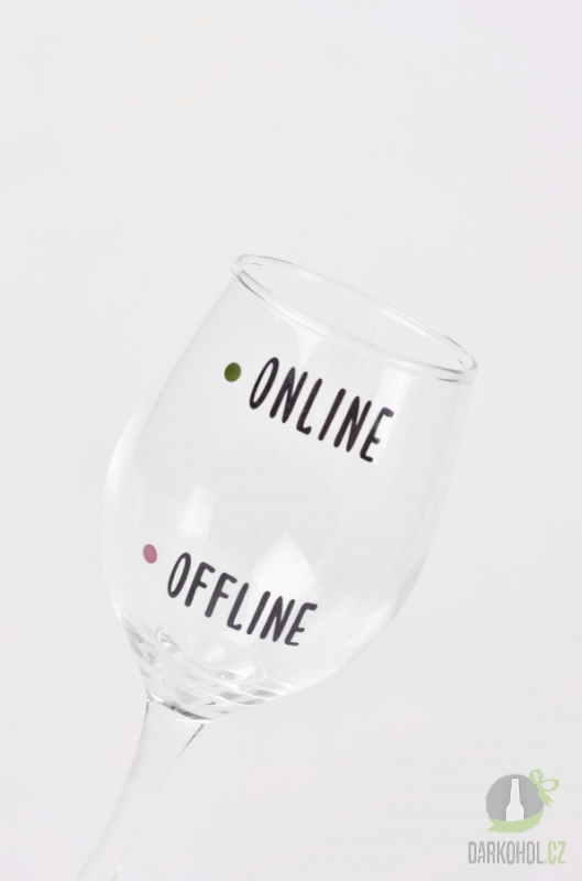 Dárky - Sklenice na víno - ONLINE/OFFLINE