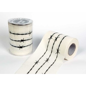 Toaletní papír-ostnatý drát