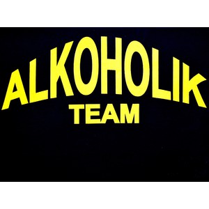 Triko Alkoholik team černá-poslední kus!