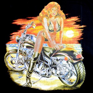 Triko Žena na motorce černá