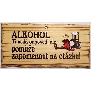 Žertovná tabulka nástěnná-Alkohol