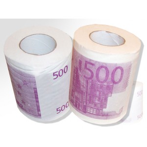 Toaletní papír 500EURO-1barva