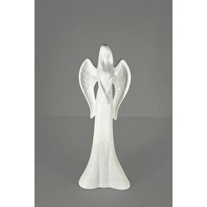 Anděl bílý  chládek 26 cm zdobený