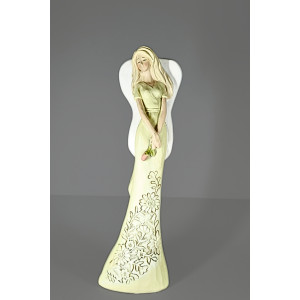 Anděl krajka+tulipán, zelený