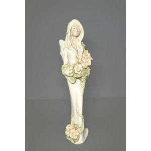 Anděl s oranžovou květinou, 33 cm