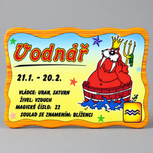 Cedulka Vodnář