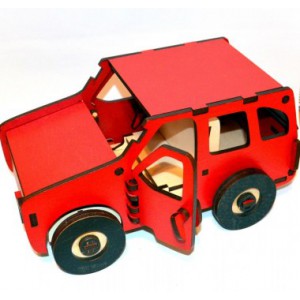 Dřevěné auto červené Nejedlý