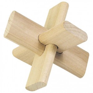 Dřevěný hlavolam - Křížek
