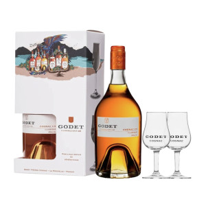 Godet VS Cognac 40% 0,7 l + 2 skleničky