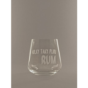 Pískovaný panák na rum - Holky taky pijou rum