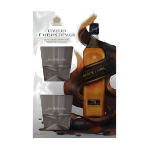 Johnnie Walker Black Label 12yo 40% 0,7l + 2 skleničky