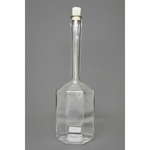 Láhev čirá ve tvaru šestihranu 0,5 l