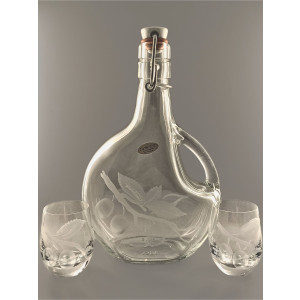 Rytá sada s motivem Švestek 0,35l BOHEMIA Crystal