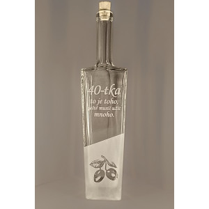 Pískovaná láhev Axel - 40 let