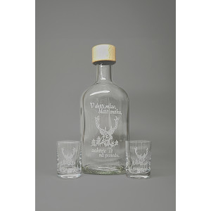 Lahev pískovaná Butelka 0,3 l  Jelen