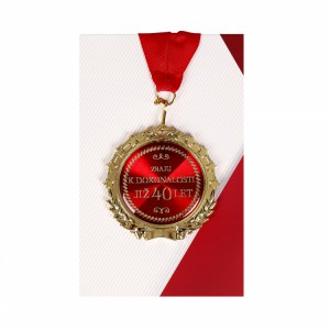 Medaile 40let červená