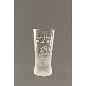 Pískovaný panák - Cyklista