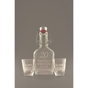 Pískovaná sada Butylka 20let 0,1l