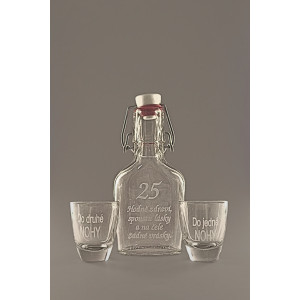 Pískovaná sada Butylka 25let 0,1l