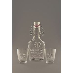 Pískovaná sada Butylka 30let 0,1l