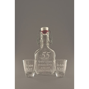 Pískovaná sada Butylka 55let 0,1l