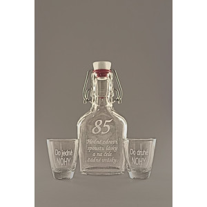 Pískovaná sada Butylka 85let 0,1l