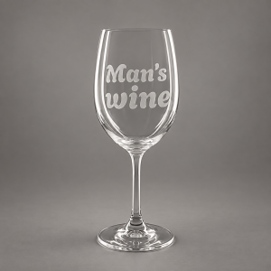 Pískovaná sklenice na víno – Man’s wine
