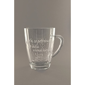 Pískovaný hrnek Vše co potřebuješ