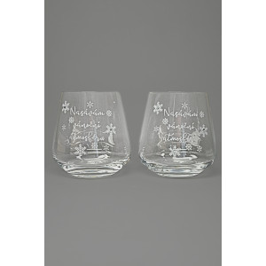 Pískované panáky na rum - Nasávám vánoční atmosféru s kamínky SWAROVSKI