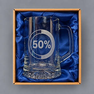 Pískovaný půllitr s uchem - 50%