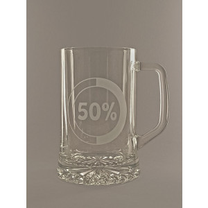 Pískovaný půllitr s uchem - 50%