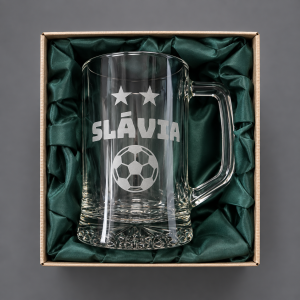 Pískovaný půllitr s uchem Slávie