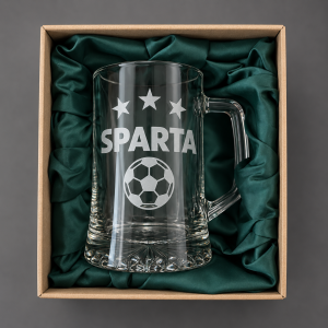 Pískovaný půllitr s uchem Sparta