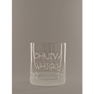 Pískovaný panák na whisky - Ohnivá whisky