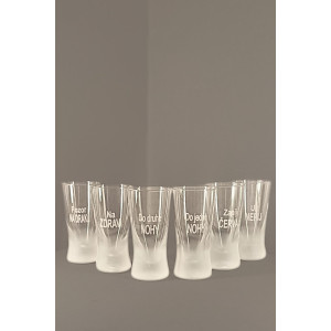 Pískovaná sada panáků - Na zdraví...